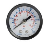 TJEP Manometer ø40, 0-10 bar 1/8" 