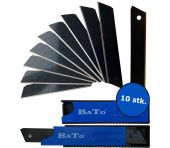 BATO Knivblade bræk-af 18 mm. Black Finish ultra skarp 10 stk. pk. BA-6132