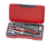 Teng Tools Topnøglesæt 1/4" T1424 med 24 dele 167920107