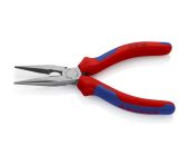 Knipex Fladrundtang med skær (Radiotang) sort atramenteret, med flerkomponent-håndtag 160 mm KN-2502160SB