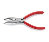 Knipex Fladrundtang med skær (Radiotang) sort atramenteret, betrukket med kunststof 160 mm KN-2521160SB