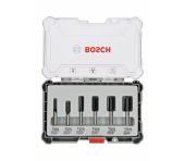 Bosch Bitsæt til lige fræsejern, 6 dele HM lige 8mm 2607017466