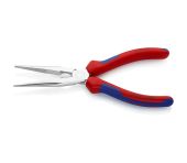 Knipex Fladrundtang med skær (Storkenæbstang) forkromet, med flerkomponent-håndtag 200 mm KN-2615200SB