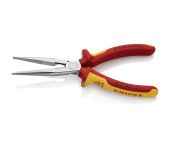 Knipex Fladrundtang med skær (Storkenæbstang) forkromet,VDE-godkendt 200 mm KN-2616200SB