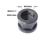 CMT Indtræksmøtrik M33x3/ø20x14 H 993.020.01