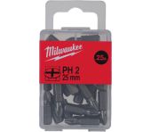 Milwaukee Bits PH2 x 25mm 25P 4932399587