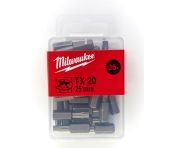 Milwaukee Bits TX20 x 25mm 25P 4932399596