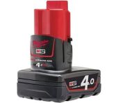 Milwaukee batteri M12 B4 12V 4,0 Ah Red Lithium-Ion 4932430065