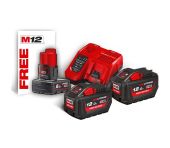 Milwaukee batterier & lader M18 HNRG-122 18V 12 Ah