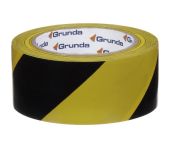 Grunda advarselstape gul/sort 50 mm x 33 m 500050513