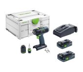 Festool akku bore-/skruemaskine T 18+3 HPC 4,0 I-Plus i Systainer3 576446