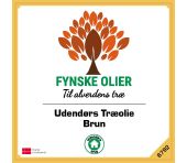 Fynske Olier Udendørs Træolie - Brun 20 Liter 6792