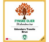 Fynske Olier Udendørs Træolie - Brun 20 Liter 6792 6792025