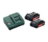 Metabo 18V Basic-Set 2 x 2,0 Ah batterier med oplader 685161000