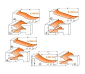 CMT Køkkenfræsesæt 3 stk. K12 A 900.513.11