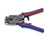 Knipex Crimptang til Westernstik bruneret, med flerkomponent-håndtag 200 mm KN-975112