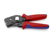 Knipex Selvindstillelig crimptang til kabeltyller med indføring forfra bruneret, med flerkomponent-håndtag 190 mm KN-975308SB