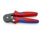 Knipex Selvindstillelig crimptang til kabeltyller med sideindføring bruneret, med flerkomponent-håndtag 180 mm KN-975314SB