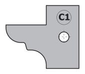 CMT Profilplatte (C1) 2stk. CMT 695.015.C1