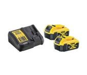 DeWalt 18V XR sæt med 2 x 5Ah batterier og oplader DW-DCB115P2-QW