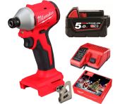 Milwaukee Slagskruemaskine BLIDRC med 5Ah batteri og lader 4933492839+4932430483+4932352959+4932500297
