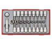 Teng Tools bits-topnøglesæt torx 1/4" & 3/8" TTTX30 med 30 dele 102140100