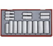 Teng Tools topnøglesæt 3/8" TT3816 med 16 lange toppe 7-22mm 144300100