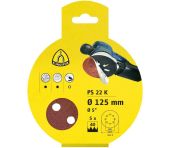 Klingspor Rondel Ø125mm 8h k80 - 5 stk PS22K KS-241626