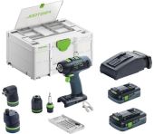 Festool Akku bore-/skruemaskine T 18+3 HPC 4,0 I-Set 577609