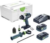 Festool Akku bore-/skruemaskine TDC 18/4 5,0/4,0 I-Plus QUADRIVE 577649