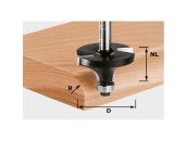 Festool Staffræser HW, skaft 8 mm HW S8 D38,1/R12,7 KL 491016
