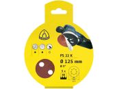 Klingspor Rondel Ø125mm 8h k180 - 5 stk PS22K KS-241628