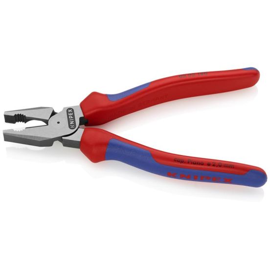 Knipex Kraft-kombinationstang sort atramenteret, med flerkomponent-håndtag 180 mm - KN-0202180SB