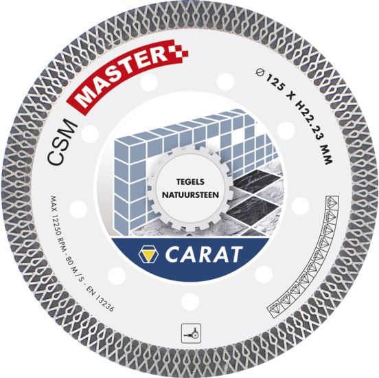 CARAT CSM Fliseklinge, ultratynd Ø125 - CA-03011020