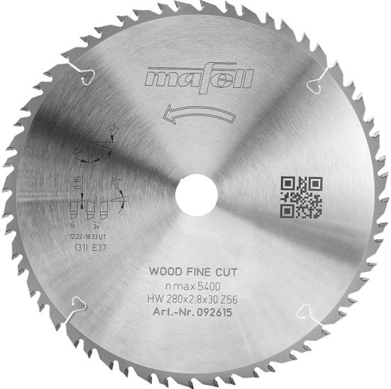 Mafell Savblad KSB-WF 280 GT HW, 280 x 2,8 x 30 mm, Z56-8, 3WZ/FZ, Wood Fine Cut - MA-092615