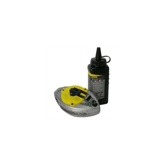 STANLEY® FatMax® Kridtsnor i metalhus 30m - Kridt sort 225g 0-47-488 - DW-0-47-488