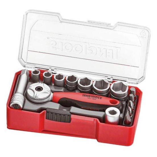 Topnøglesæt med 1/4" firkantfæste Teng Tools TJ1415 - 282730100