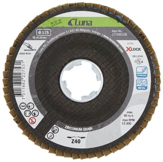 Luna Lamelrondel X-lock 125mm P40 - 277490504