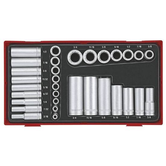 Teng Tools Topsæt 1/4-3/8 tomme - 32 dele - 284680105
