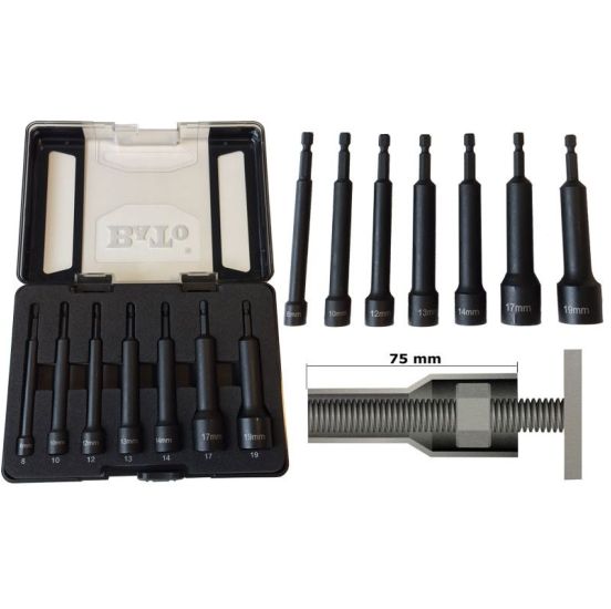 BATO 1/4" Boltbitssæt 8-19mm. 110mm lange. 7 dele - BA-1822