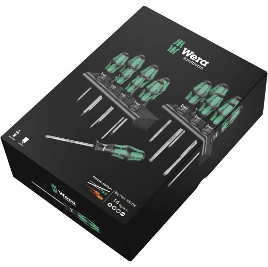 Wera Skruetrækkersæt Bigpack300 DK 14 dele - 05306910001