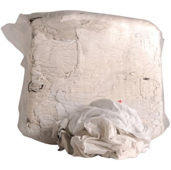 Hvide bomuld klude m. lidt farve, 10 KG - 55HVBO
