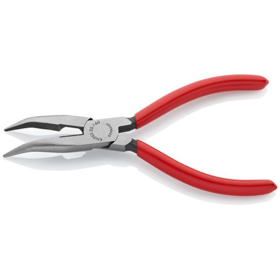 Knipex Fladrundtang med skær (Radiotang) sort atramenteret, betrukket med kunststof 160 mm - KN-2521160SB