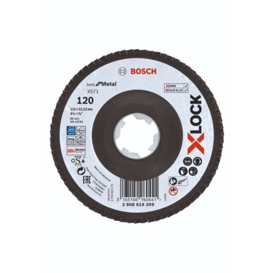 Bosch X-LOCK X571 Best for Metal-lamelslibeskive 115mm K120 - 2608619200