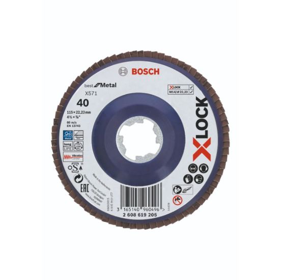 Bosch X-LOCK X571 Best for Metal-lamelslibeskive flad 115mm K40 - 2608619205