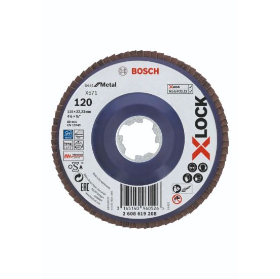 Bosch X-LOCK X571 Best for Metal-lamelslibeskive flad 115mm K120 - 2608619208