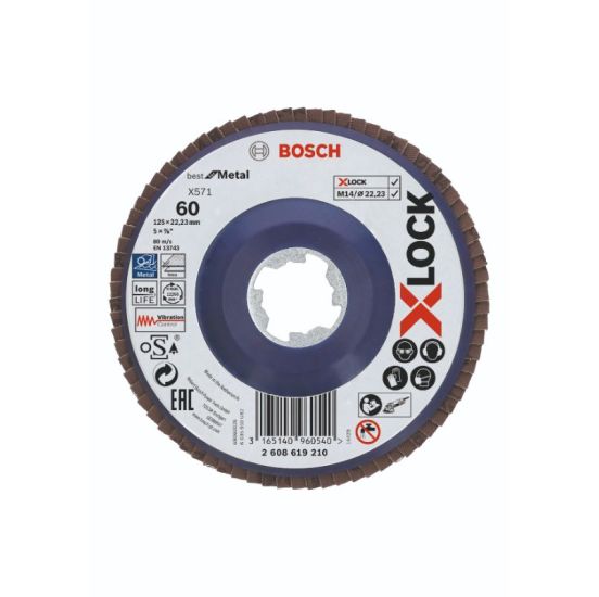 Bosch X-LOCK X571 Best for Metal-lamelslibeskive flad 125mm K60 - 2608619210