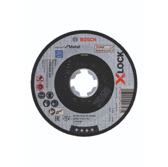 Bosch X-LOCK Expert for Metal-skæreskive 115 x 22,2 x 2,5mm - 2608619253