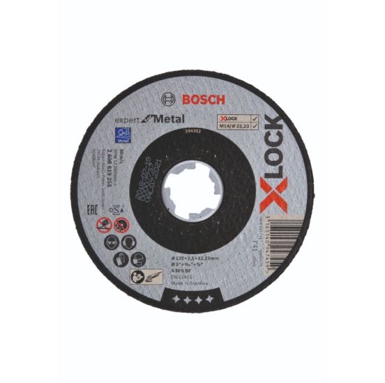 Bosch X-LOCK Expert for Metal-skæreskive 125 x 22,2 x 2,5mm - 2608619255