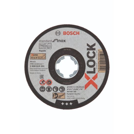 Bosch X-LOCK-skæreskiver Standard for Inox 115 x 22,2 x 1,0mm - 2608619261